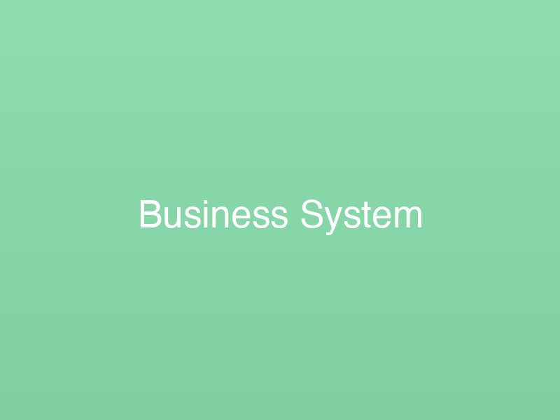 Business management system dashboard